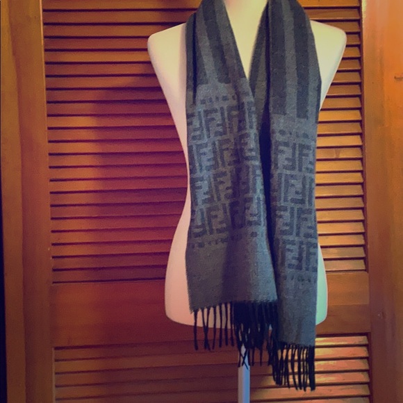 fendi grey scarf